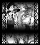  bad_id bad_pixiv_id gap graphite_(medium) greyscale hakurei_reimu hane_(azelye) imminent_kiss kirisame_marisa monochrome multiple_girls touhou traditional_media yuri 