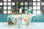  1girl aku_no_musume_(vocaloid) aqua_eyes aqua_hair bad_id bad_pixiv_id barefoot bath bathtub black_rock_shooter breasts claw_foot_bathtub clock_lock_works_(vocaloid) evillious_nendaiki feet hajimete_no_koi_ga_owaru_toki_(vocaloid) hatsune_miku hatsune_miku_no_shoushitsu_(vocaloid) just_be_friends_(vocaloid) koi_wa_sensou_(vocaloid) legs long_hair magnet_(vocaloid) medium_breasts melt_(vocaloid) miku_miku_ni_shite_ageru_(vocaloid) nisoku_hokou_(vocaloid) nude phonograph record rook_(artist) saihate_(vocaloid) solo songover steam toe-point towel transparent_bathtub twintails very_long_hair vocaloid water world_is_mine_(vocaloid) 