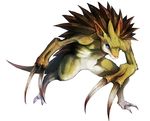  blue_eyes claws no_humans pokemon pokemon_(creature) realistic sandslash simple_background solo white_background 