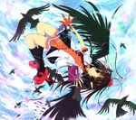  bad_id bad_pixiv_id bird black_hair black_wings camera crow geta hat looking_at_viewer pointy_ears red_eyes shameimaru_aya short_hair solo tengu-geta tenhi_tsukitori tokin_hat touhou wings 