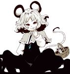  animal_ears banned_artist basket jewelry mouse mouse_ears mouse_tail nazrin okoge_senbei pendant solo tail touhou 