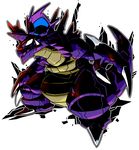  highres monster nidoking no_humans no_pupils pokemon pokemon_(creature) sido_(slipknot) simple_background solo white_background 