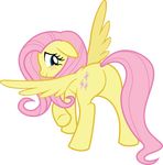  blue_eyes blush butt cute cutie_mark embarrassed equine eyelashes female feral fluttershy_(mlp) friendship_is_magic hair horse mammal my_little_pony pegasus pink_hair pony solo wing_boner wings yellow_body 