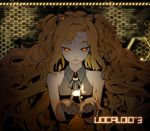 animal_ears bare_shoulders blonde_hair bow doremi face glowing glowing_eyes hands highres long_hair musical_note orange_eyes seeu solo very_long_hair vocaloid 