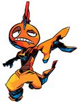  no_humans pokemon pokemon_(creature) scrafty sido_(slipknot) simple_background solo white_background 