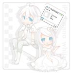  1girl apple_inc. aruya_(flosrota) blue_eyes chibi choker digital_media_player ipod personification product_girl sitting smile white_hair 