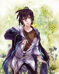  black_hair jude_mathis male male_focus shirt smile solo tales_of_(series) tales_of_xillia undressing 