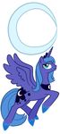  alicorn blue_body blue_eyes blue_hair cutie_mark equine female feral friendship_is_magic hair horn horse mammal moon_cutie_mark my_little_pony number pony princess_luna_(mlp) ratte solo winged_unicorn wings 
