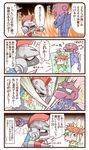  accelgor anger_vein blush blush_stickers brown_eyes comic escavalier gen_5_pokemon heart lilligant middle_finger no_humans photo_(object) pokemon pokemon_(creature) sougetsu_(yosinoya35) tears translated wavy_eyes 