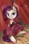  briskby burlesque curtains equine female flower friendship_is_magic hair hasbro hat horn horse long_hair mammal mittens my_little_pony pony purple_hair rarity_(mlp) rose short_hair solo stage tail unicorn 