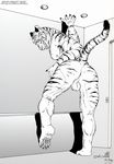  anus butt feline jaleo looking_at_viewer male muscles nude pose raised_tail solo tail 