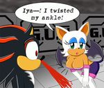  black black_fur blood blush boots breasts bubba_trex chest_tuft cleavage clothed clothing female fur gloves green_eyes hair half-closed_eyes hedgehog male mammal nosebleed red_eyes rouge_the_bat sega shadow_the_hedgehog shocked sonic_(series) tail tuft white white_clothing white_hair wings 