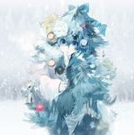  bell blue_eyes bullet christmas christmas_tree christmas_tree_costume cross explosive flower ghillie_suit grenade original ornament snowing solo temoshi 