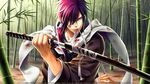  blood hakuouki_shinsengumi_kitan katana possible_duplicate saitou_hajime samurai sword weapon 