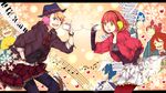  bad_id bad_pixiv_id blonde_hair blue_eyes blue_hair blush closed_eyes glasses hat heart heart_of_string hijirikawa_masato ichinose_tokiya ittoki_otoya jinguuji_ren kurusu_shou long_hair manda_(tyomesuke) multiple_boys nanami_haruka pantyhose red_hair red_legwear red_string shibuya_tomochika shinomiya_natsuki smile string string_phone uta_no_prince-sama yellow_eyes 