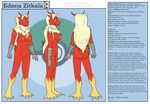  avian blaziken breasts female info model_sheet necklace nintendo pok&#233;mon pok&#233;morph pok&eacute;mon pok&eacute;morph pokemon_combat_academy rachel1987 ref_sheet solo tasteful_nudity video_games 