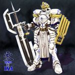  armor highres kamen_rider kamen_rider_ixa kamen_rider_kiva_(series) ledjoker07 male_focus redesign solo 
