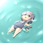  :&lt; chibi komeiji_satori lowres one-piece_swimsuit school_swimsuit solo sunglasses swimsuit touhou water yoshi_tama 