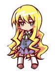  blazer blonde_hair blue_eyes blush_stickers chibi jacket k-on! kotobuki_tsumugi long_hair panty_&amp;_stocking_with_garterbelt parody school_uniform skirt socks solo style_parody tom_(drpow) 