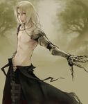  arita_youko armor blonde_hair blue_eyes long_hair male_focus shirtless solo sydney_losstarot vagrant_story 