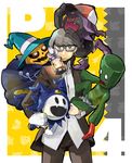  bad_id bad_pixiv_id black_frost glasses grey_eyes grey_hair hat jack_frost male_focus mokoi narukami_yuu persona persona_4 pyro_jack school_uniform solo yukataro 