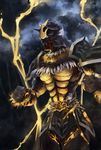  electricity go-gadoru-ba horns kamen_rider kamen_rider_kuuga_(series) kouno_hikaru male_focus monster solo 