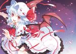  bad_id bad_pixiv_id bat_wings blood blood_on_face blue_hair dress fang hands hat lace mottsun nail_polish open_mouth pink_nails red_eyes remilia_scarlet ribbon short_hair solo touhou wings wrist_cuffs 