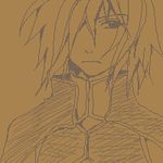  1boy kratos_aurion lowres male male_focus monochrome namco oekaki short_hair simple_background sketch solo tales_of_(series) tales_of_symphonia 