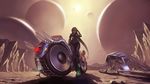  bad_deviantart_id bad_id bodysuit closed_eyes foreshortening groin ground_vehicle headphones highres long_hair motor_vehicle motorcycle original perspective planet saejin_oh science_fiction silver_hair solo space_craft very_long_hair wallpaper 