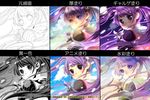  bad_id bad_pixiv_id blush clock clockshow coloring_practice flower multiple_persona petals purple_eyes purple_hair sophie_(tales) tales_of_(series) tales_of_graces translated tsukudato twintails 