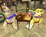  canine cola couple date digimon dinner food fox fun gmod mammal renamon sandwich_(food) sandwitch 