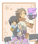  2boys alvin_(tales) bad_id bad_pixiv_id black_hair blonde_hair brown_eyes brown_hair doll elize_lutus food gloves ice_cream jude_mathis long_hair multiple_boys nu_tarou smile tales_of_(series) tales_of_xillia teepo_(tales) 