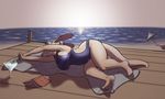  beach big_breasts breasts chubby female frank frank_westerveldt kangaroo mammal marsupial one-piece_swimsuit pose ritts seaside solo swimsuit wide_hips 