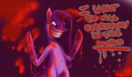  english_text equine female friendship_is_magic fur hasbro horse insane mammal my_little_pony pink_fur pinkamena_(mlp) pinkie_pie_(mlp) pony text 