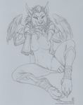  anthro breasts canine female mammal nipples pussy shinigamigirl sketch solo unconvincing_armor video_games warcraft were werewolf wings worgen 