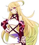  bad_id bad_pixiv_id blonde_hair gloves long_hair milla_maxwell purple_eyes smile solo tales_of_(series) tales_of_xillia 