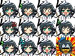  :d ^_^ anchor anger_vein angry bad_id bad_pixiv_id banned_artist bar_censor black_hair blush censored closed_eyes donald_duck expressions faceset green_eyes hat heavy_breathing hishaku identity_censor kisaragi_zwei ladle murasa_minamitsu o_o odd_one_out one_eye_closed open_mouth sailor_hat short_hair smile sweatdrop touhou 