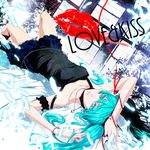  aqua_eyes aqua_hair bad_id bad_pixiv_id banned_artist bare_shoulders black_dress dress hatsune_miku jewelry lying nail_polish s_tanly solo twintails vocaloid 