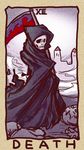  death_(tarot_card) ikkyuu lowres no_humans original robe scythe skull tarot 