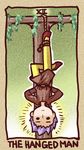  hanging ikkyuu lowres male_focus original rope solo tarot the_hanged_man upside-down 