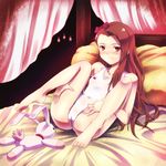  bad_id bad_pixiv_id bare_legs bare_shoulders barefoot bed blush brown_eyes brown_hair cameltoe candle collarbone competition_swimsuit curtains feet flat_chest hair_ribbon highres idolmaster idolmaster_(classic) idolmaster_2 inuga_anahoru legs long_hair long_legs looking_at_viewer lying minase_iori navel on_back one-piece_swimsuit pillow pussy_juice pussy_juice_stain ribbon smile solo spread_legs stuffed_animal stuffed_bunny stuffed_toy swimsuit toes wet wet_clothes 