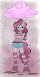  angry anthro anthrofied blue_eyes breasts chocolate chocolate_rain clothing cloud equine female friendship_is_magic hair hasbro horse legwear mammal my_little_pony pink_hair pinkie_pie_(mlp) pony puddle rain shadowill solo stockings wet 