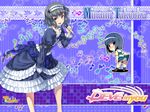  blue_eyes d-eve_in_you dress frills gokokukyou highres legs microphone music musical_note short_hair singing smile takeoka_minami watanabe_akio 