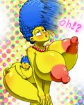  blue_hair blush huge_breasts marge milf sex size_difference the_simpsons 
