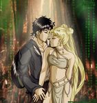  bishoujo_senshi_sailor_moon bishoujo_senshi_sailor_moon_sailor_stars black_hair blonde_hair cencored eyes_closed kiss kou_seiya tsukino_usagi usagui 