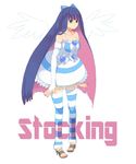  angel_wings blue_eyes blue_hair bow bows dress feather_wings long_hair multicolored_hair nail_polish panty_&amp;_stocking_with_garterbelt pink_hair purple_hair purple_nails sana423 simple_background solo stocking_(character) stocking_(psg) two-tone_hair twotone_hair white_background wings 