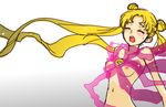  1girl bishoujo_senshi_sailor_moon blonde_hair blush breasts brooch detransformation double_bun eyes_closed jewelry long_hair lowres magical_girl moon naked_ribbon niplees nipples nude open_mouth ribbon sailor sailor_moon solo tsukino_usagi twintails very_long_hair 