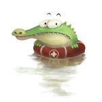  crocodile cute feral flotation_device reptile scalie silverfox5213 solo water 