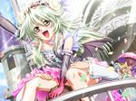  1boy 4girls bat_wings cg_game cunnilingus game_cg happy happy_princess minakata_alice multiple_girls open_mouth oral outdoors party wings 