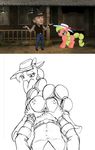  bestiality daniel_craig equine female feral friendship_is_magic hasbro hat horse human interspecies mad_(series) male mammal maplejack_(mlp) my_little_pony pony pussy sketch tail unknown_artist 